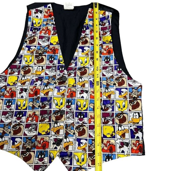 VINTAGE Looney Tunes V-Neck Vest One Size - Picture 2 of 10